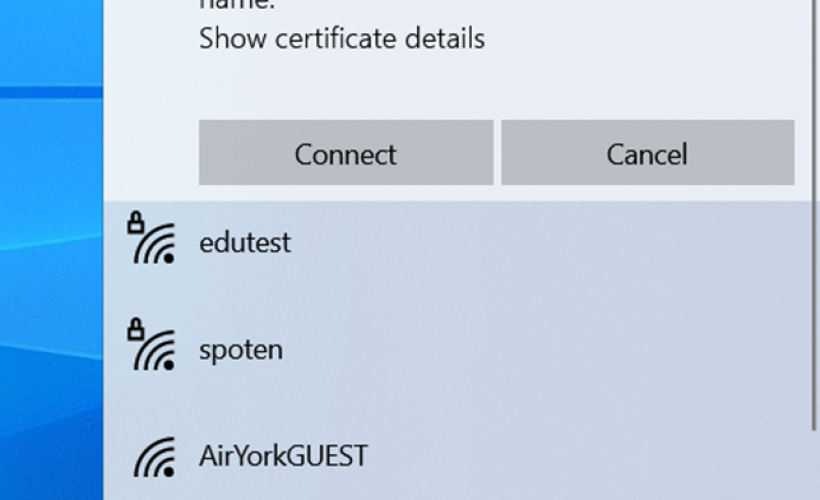 AirYorkPLUS wireless connection