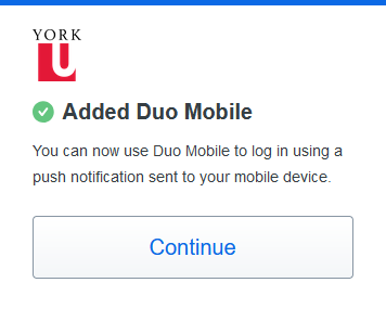 Duo Mobile Activated