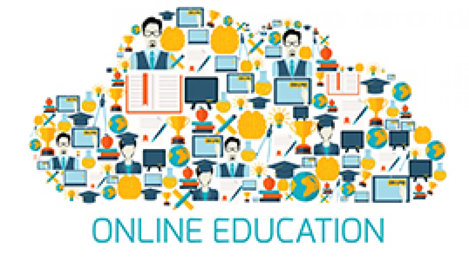 Education icons cloud