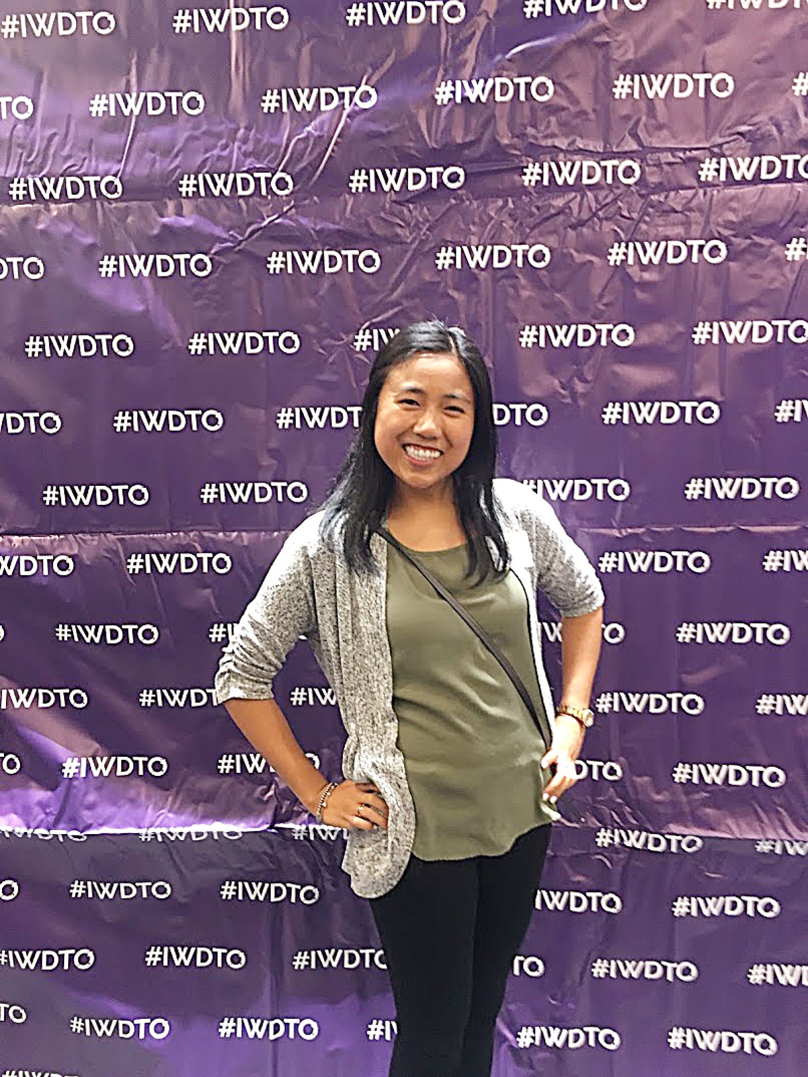 Jen Beltran, Full-Stack Web Development Student, at DevTo's #IWDTO event on March 4th, 2019